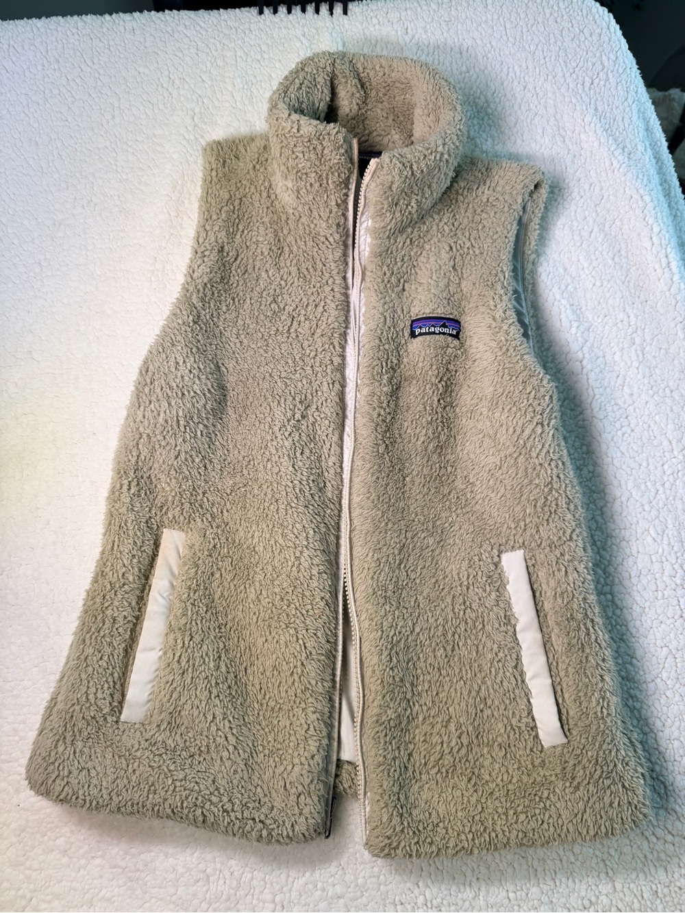 Patagonia Kids Beige Sherpa Fleece Vest